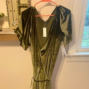 BalticBorn Green Velvet Dress